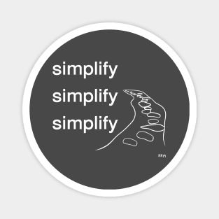 Simplify (white letters) Magnet